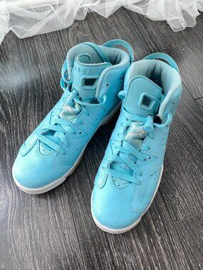 Nike air jordan basketball sneakers shoes turquoise blue